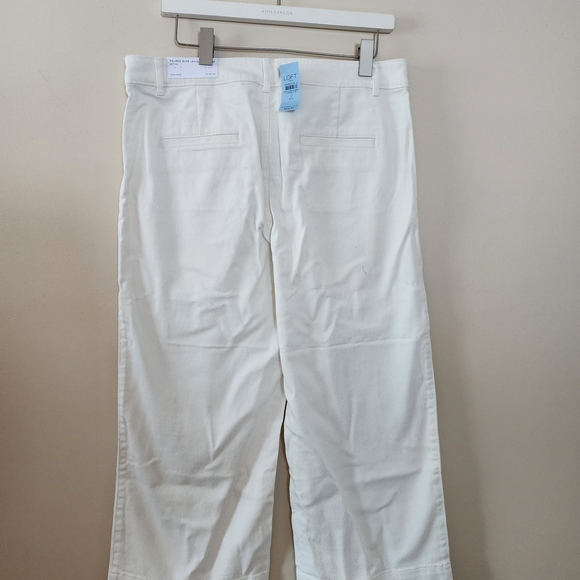 LOFT Cream Wide Leg Pants - Picture 3 of 3